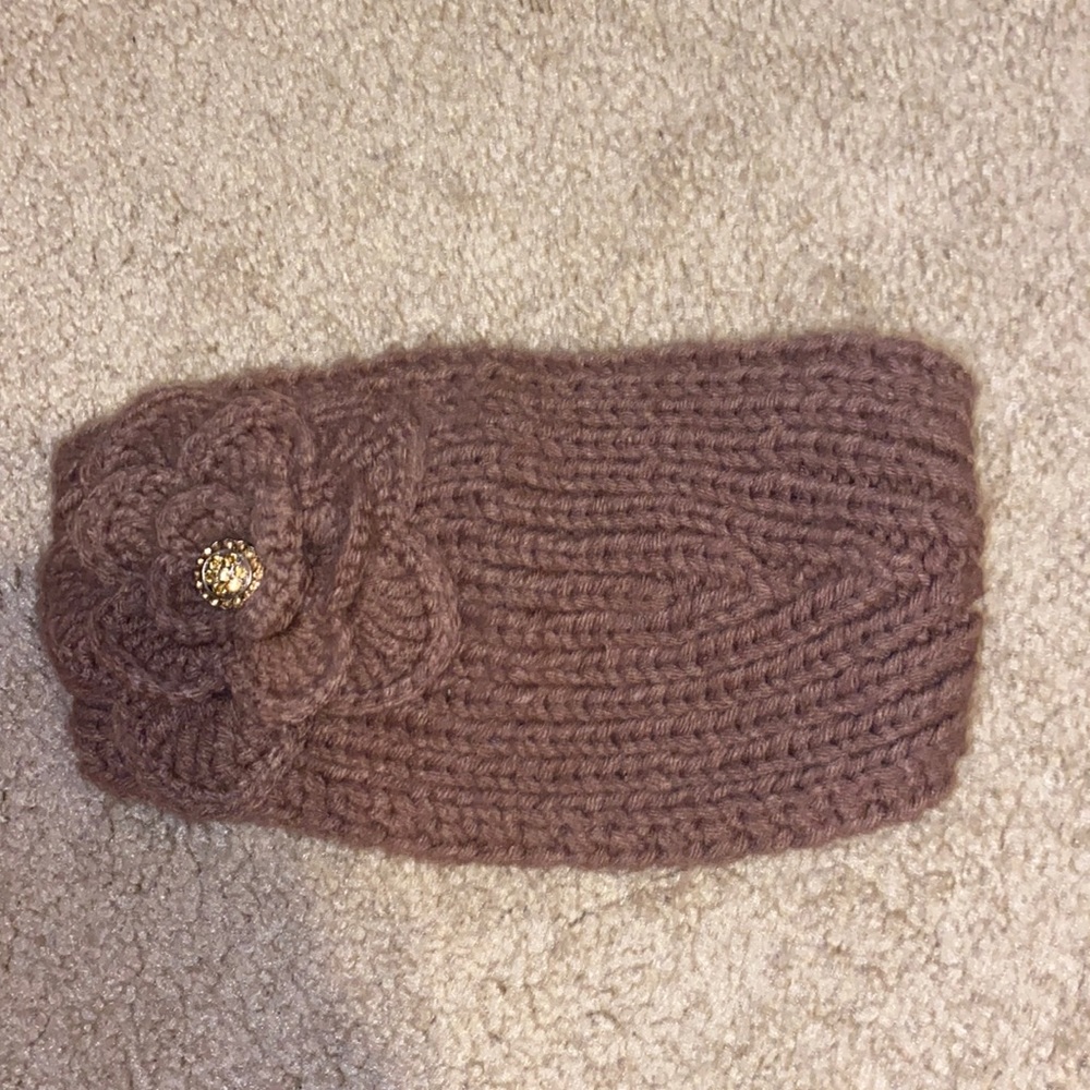 Knit Flower Headband